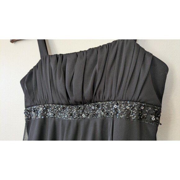 Vintage Y2K City Triangles Dress Juniors M (Fits XS-S) Babydoll Chiffon Beaded - Picture 3 of 14